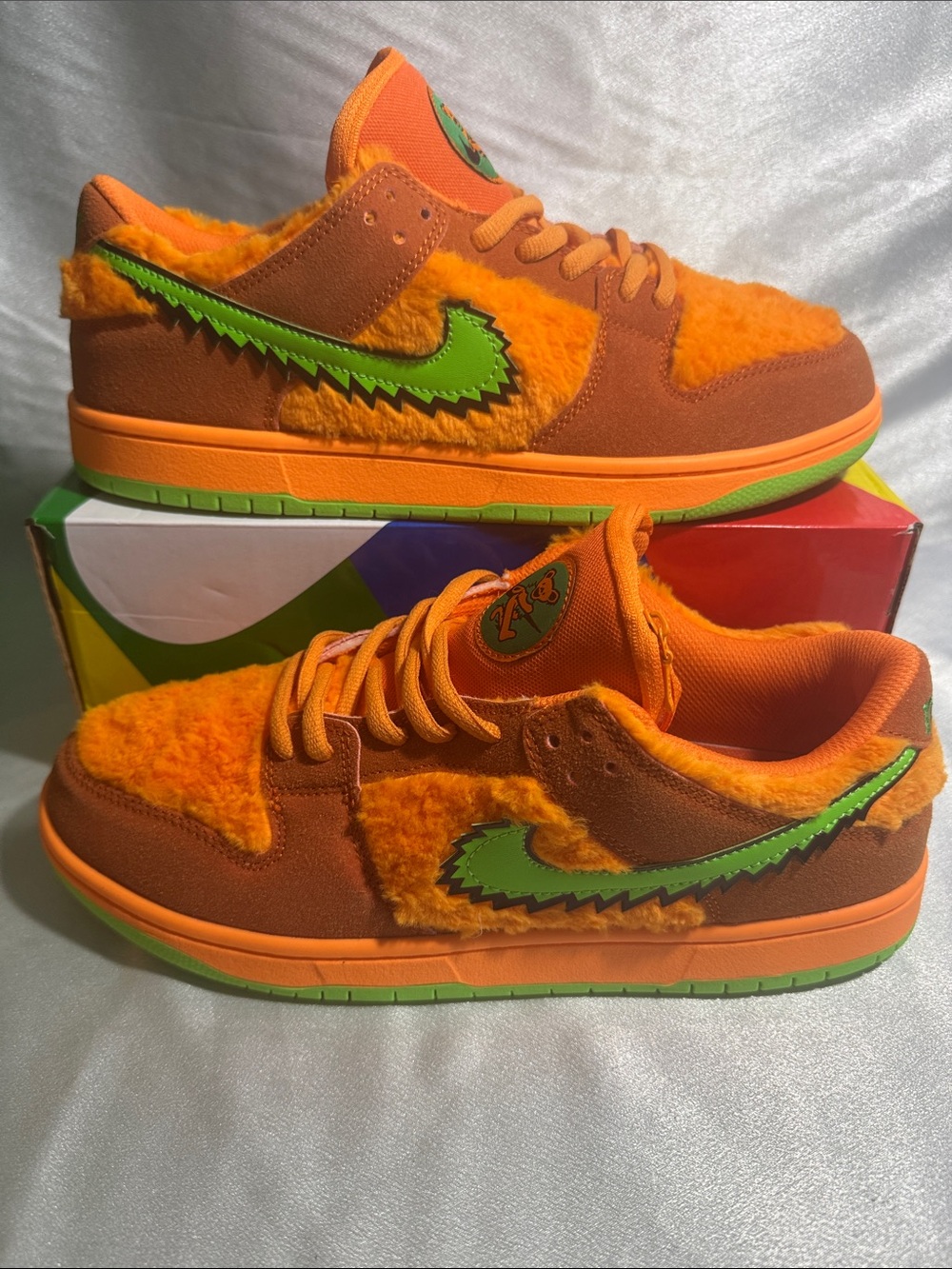 “RARE” Grateful Dead x Nike SB Dunk Low "Orange Bear" sneakers🔥New!